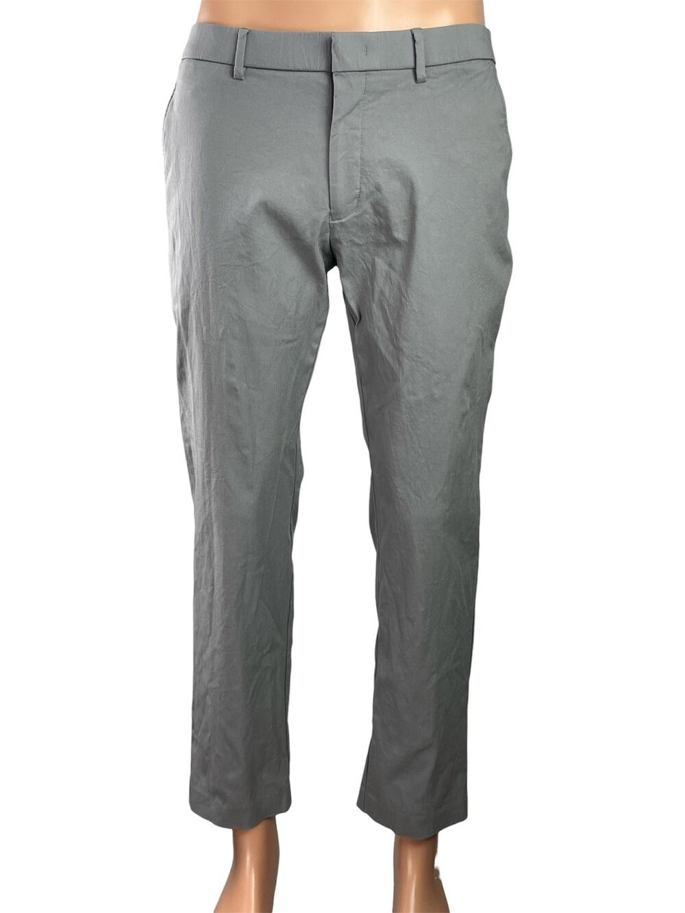 Tommy Hilfiger Men's Gray Mid Rise Straight Leg Trousers Dress Pants Size 32x30